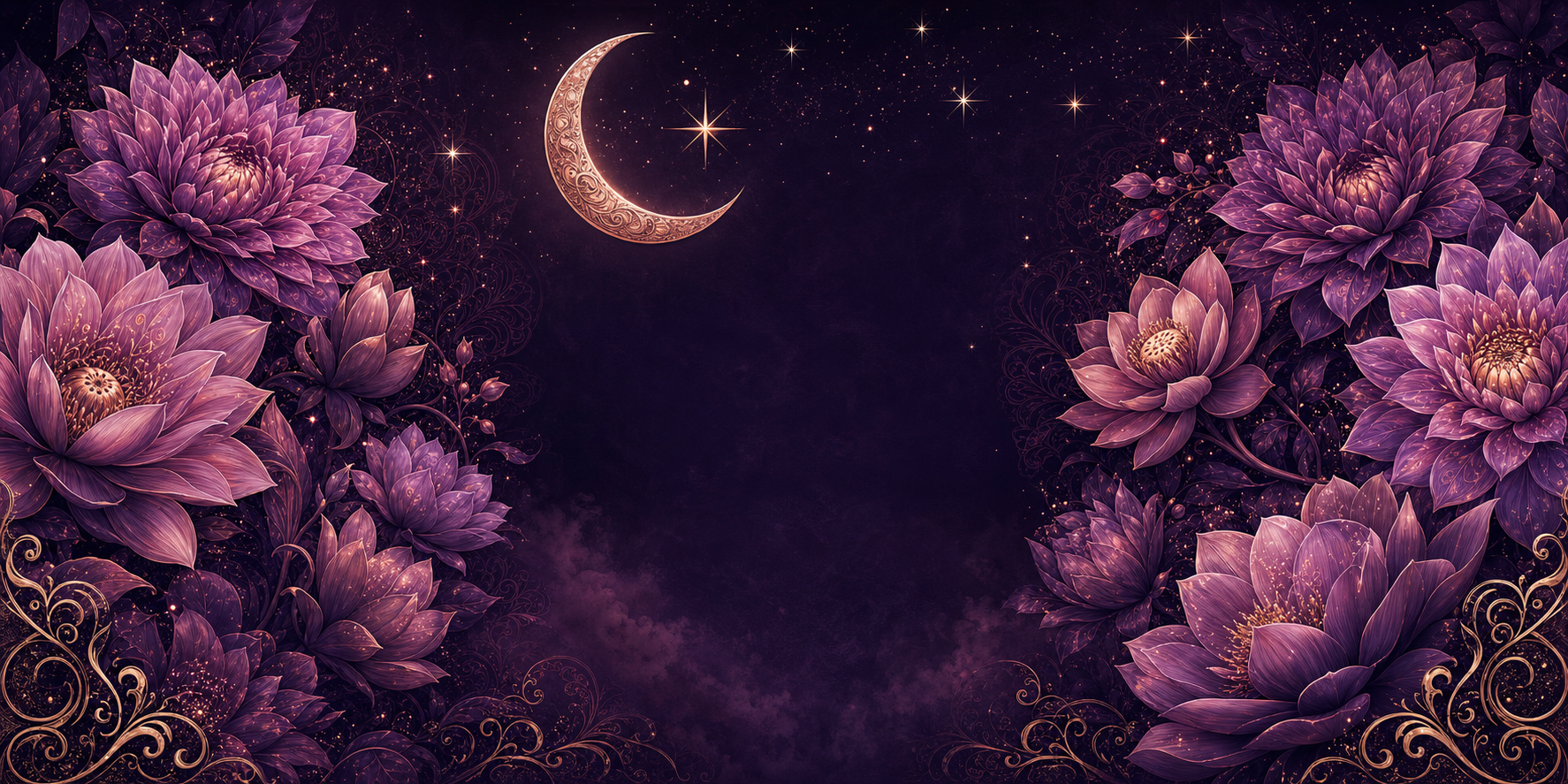 Moonlit Henna by Shayz — deep purple floral hero